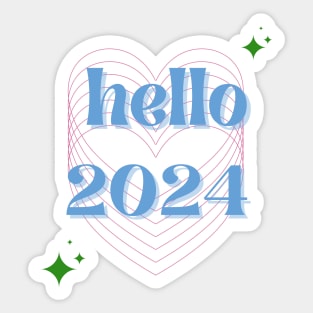 hello 2024 Sticker